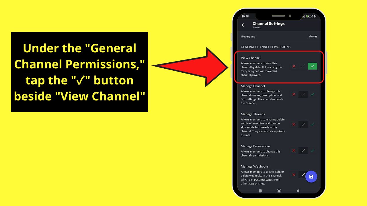 How to Make a Rules Channel in Discord Mobile Step 11