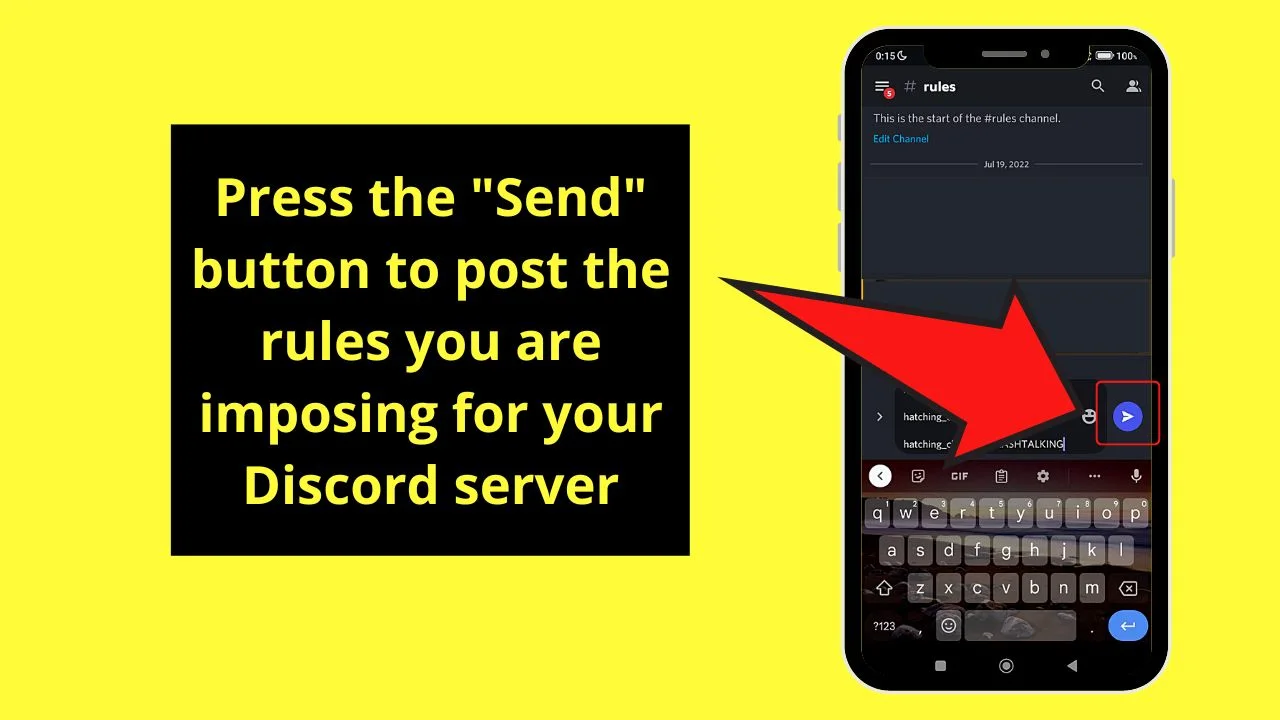 How to Make a Rules Channel in Discord Mobile Step 19