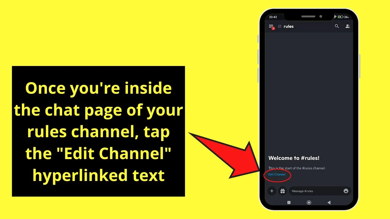 How to Make a Rules Channel in Discord Mobile Step 7