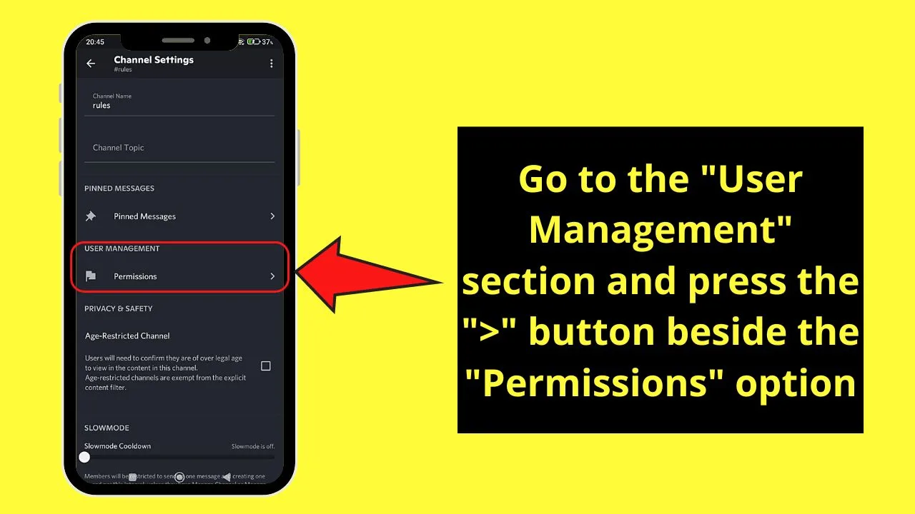How to Make a Rules Channel in Discord Mobile Step 8