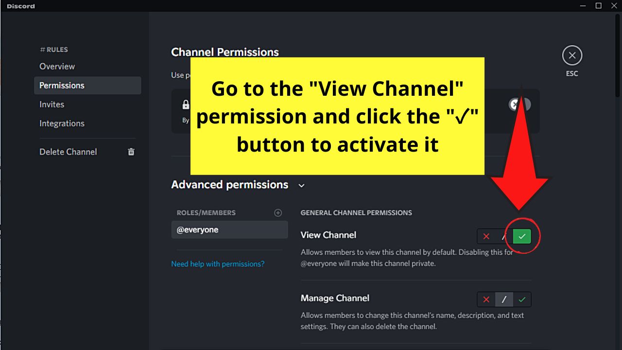 How to Make a Rules Channel in Discord on a Desktop Step 9