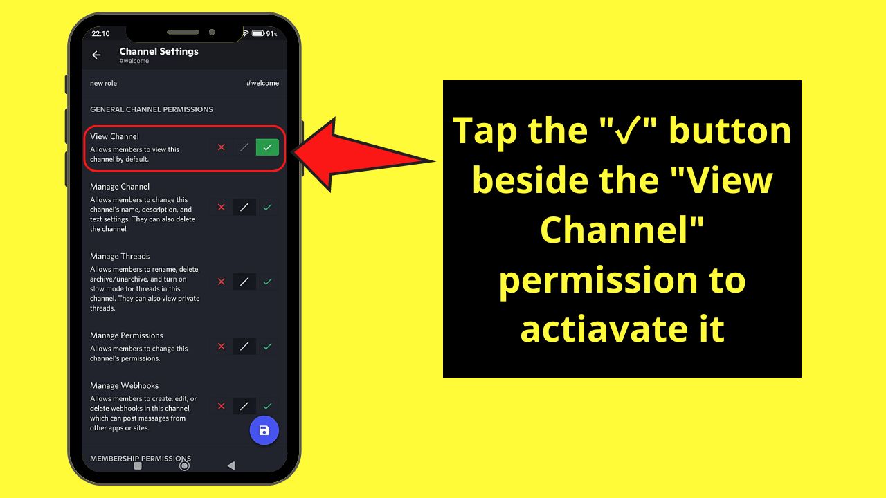 How to Make a Welcome Channel in Discord Mobile Step 12