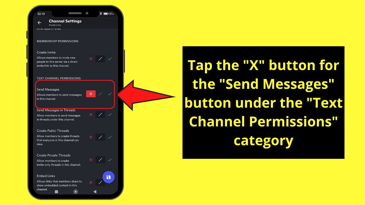 How to Make a Welcome Channel in Discord Mobile Step 14