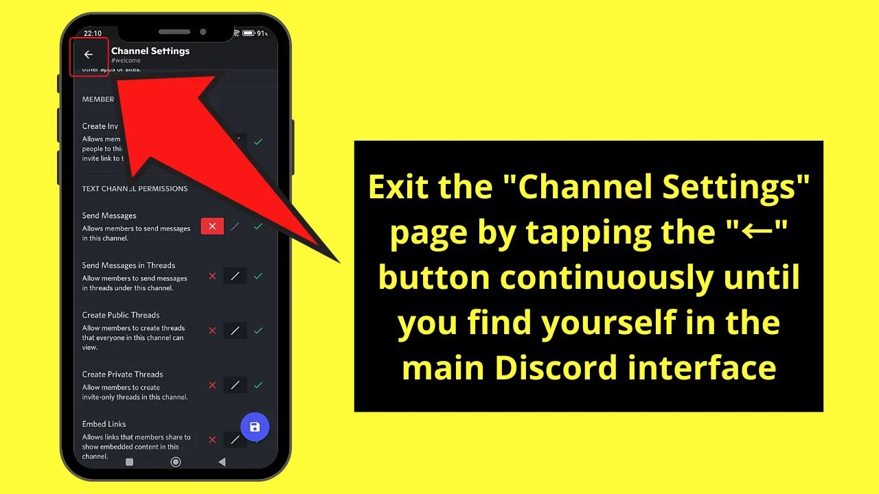 How to Make a Welcome Channel in Discord Mobile Step 16