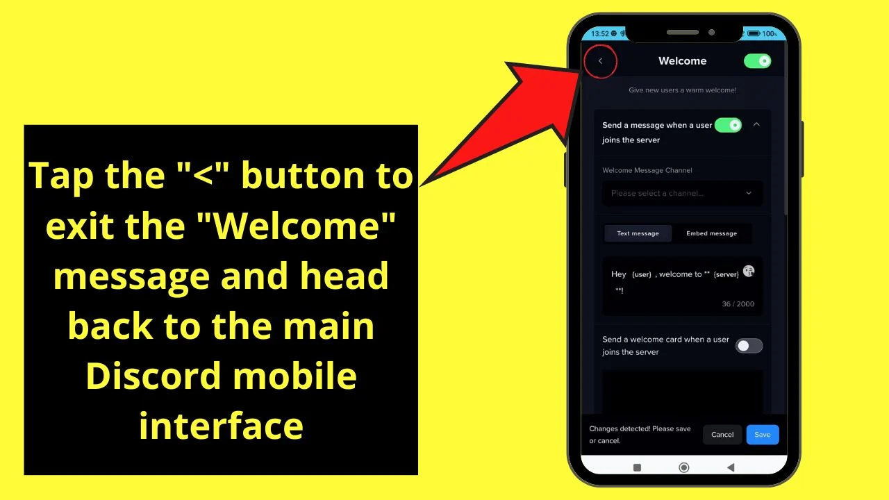 How to Make a Welcome Channel in Discord Mobile Step 29