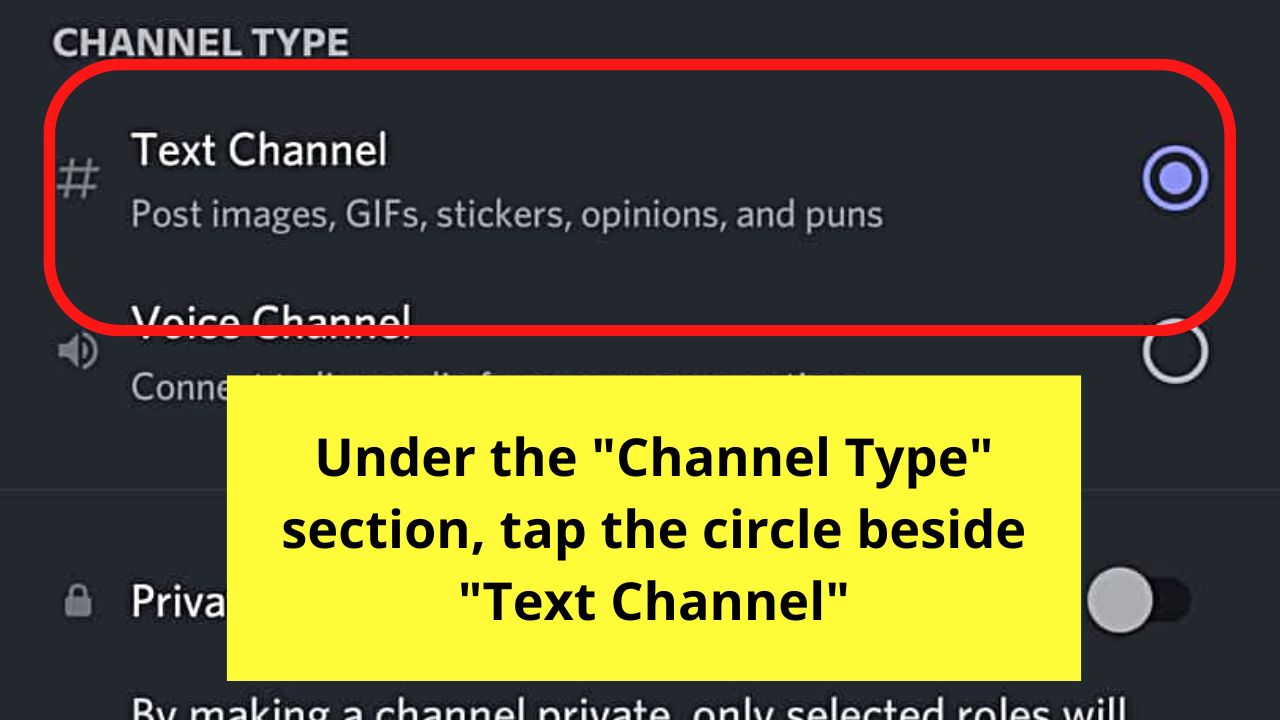How to Make a Welcome Channel in Discord Mobile Step 6