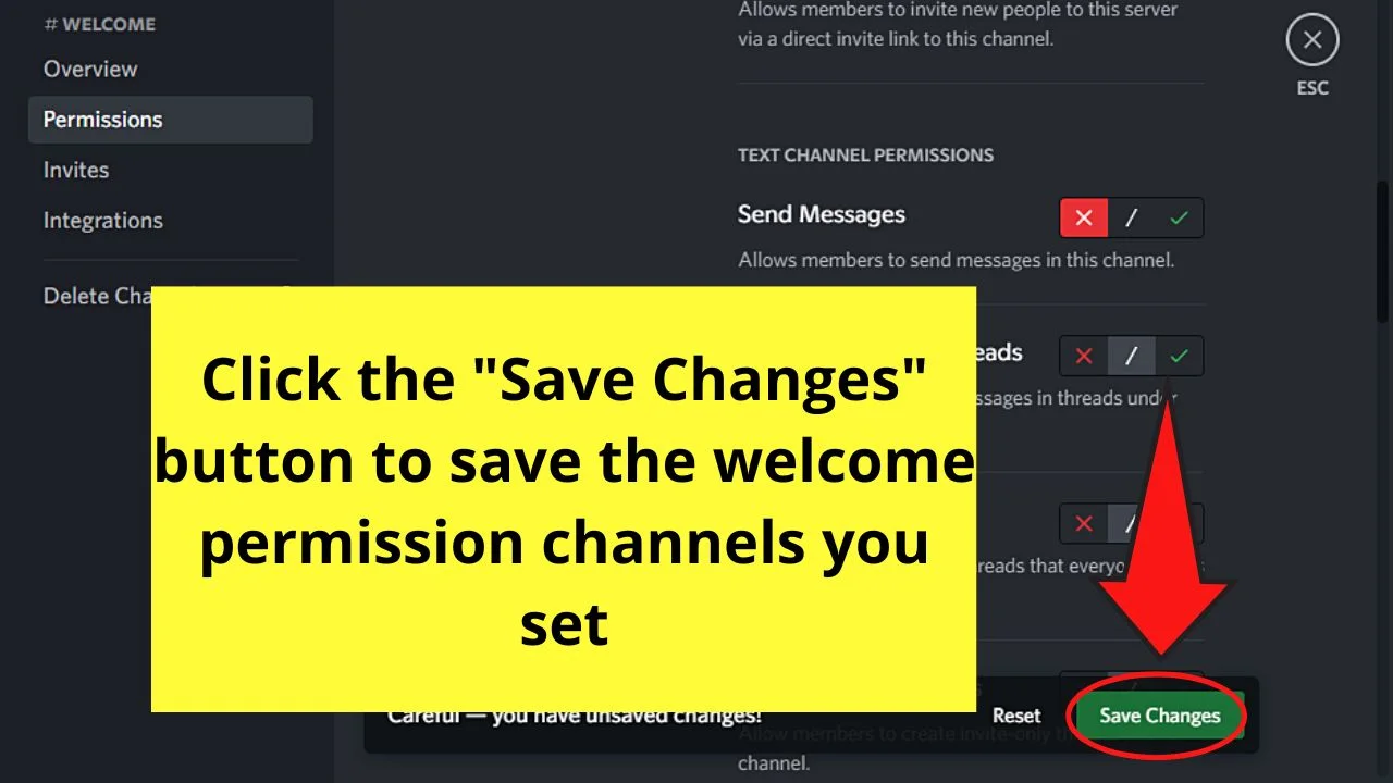 How to Make a Welcome Channel in Discord on a Desktop Step 10