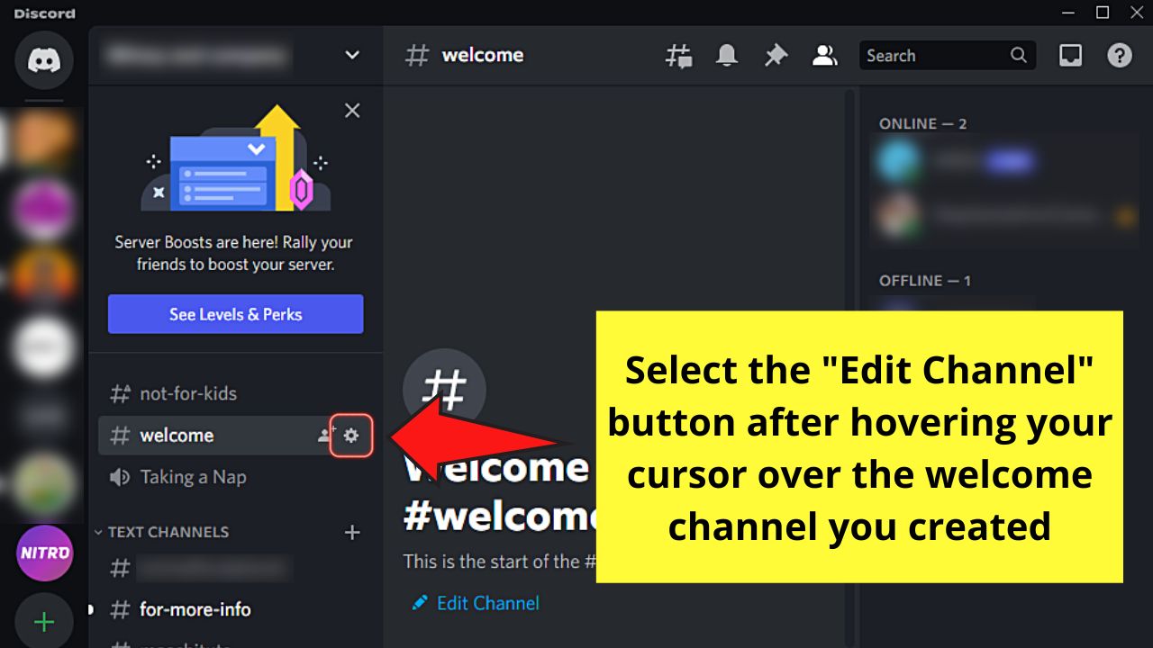 How to Make a Welcome Channel in Discord on a Desktop Step 5