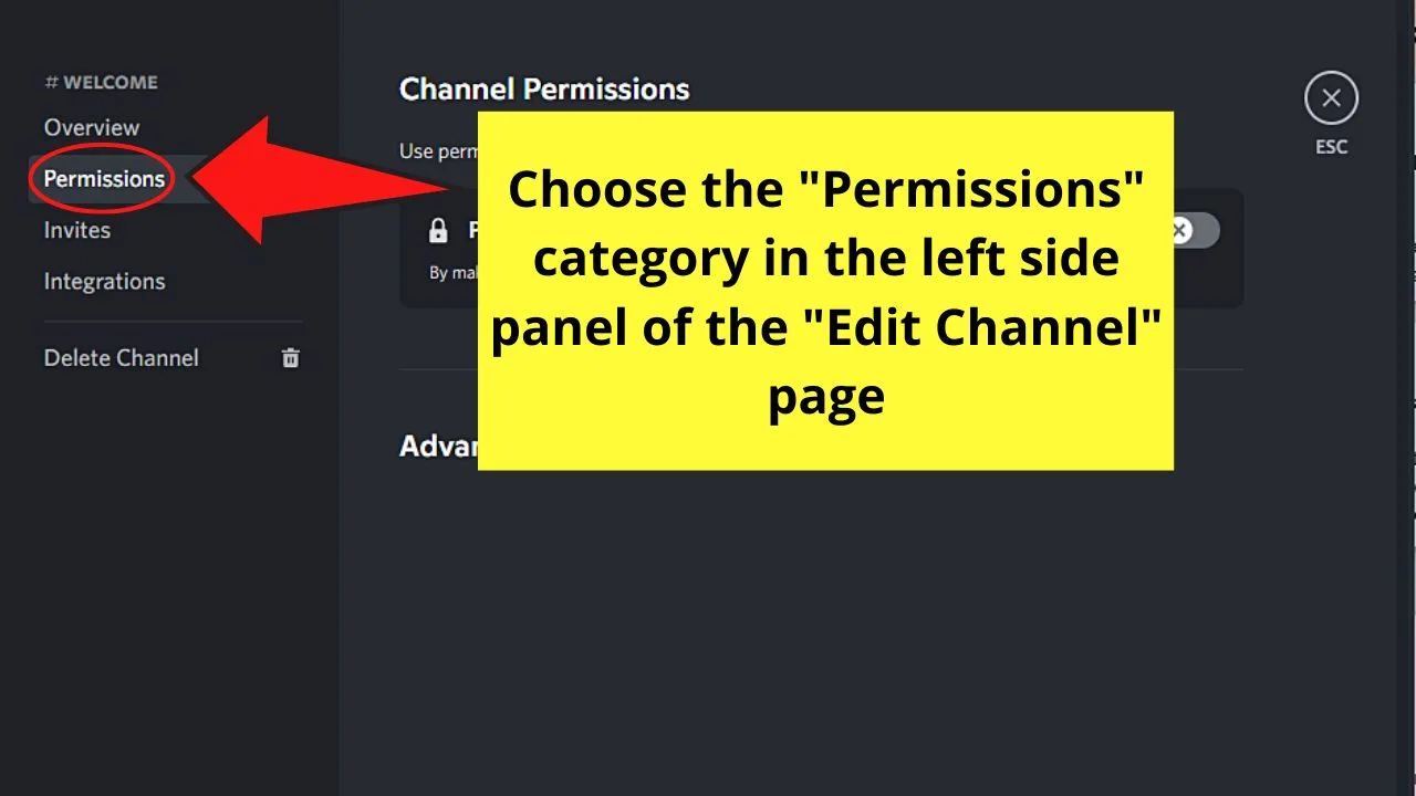 How to Make a Welcome Channel in Discord on a Desktop Step 6