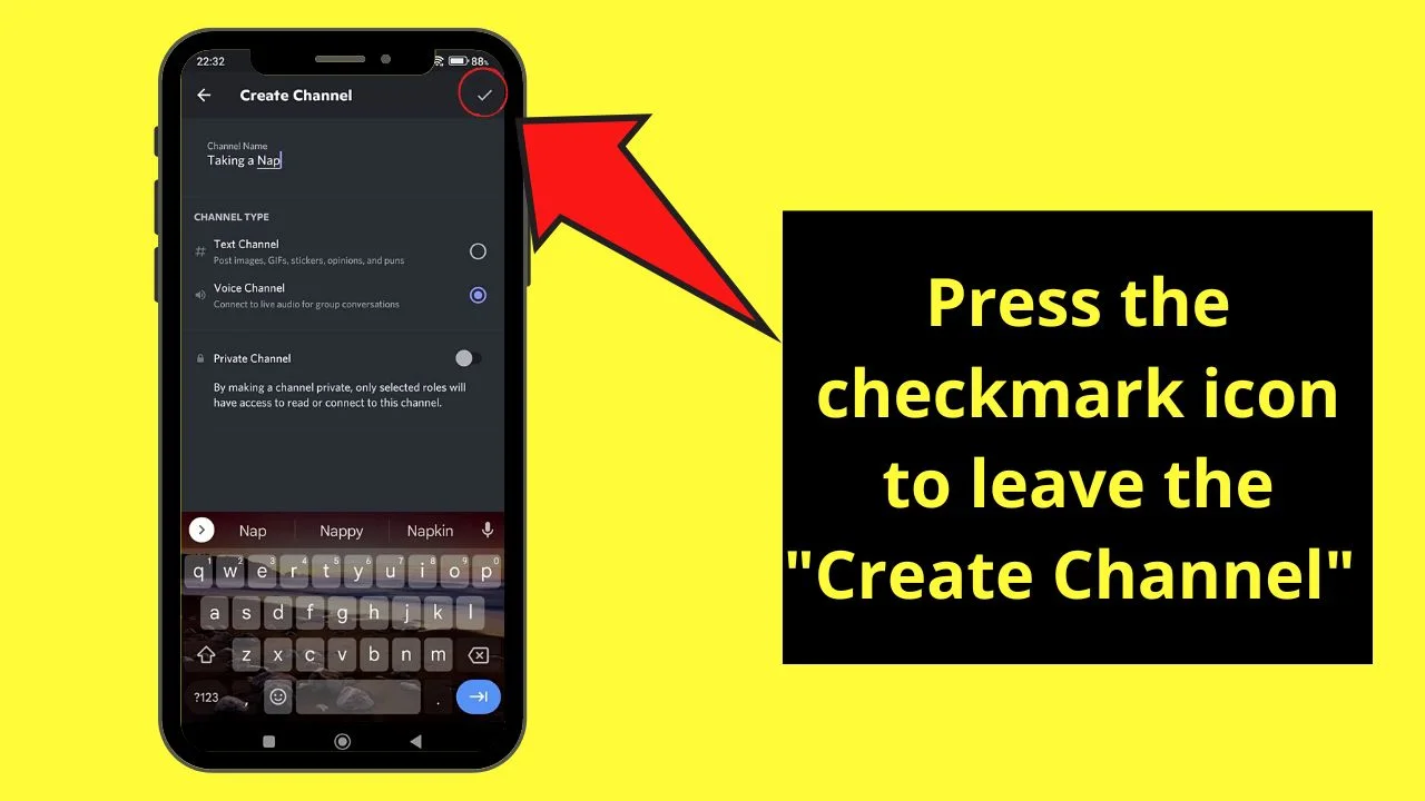 How to Make an AFK Channel in Discord Mobile Step 6