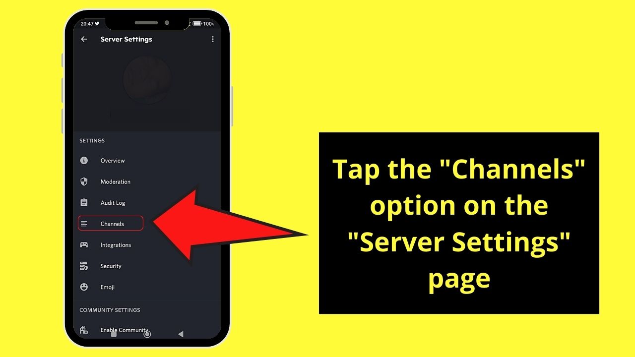 How to Make an NSFW Channel Out of an Existing Channel on Discord Mobile Step 5