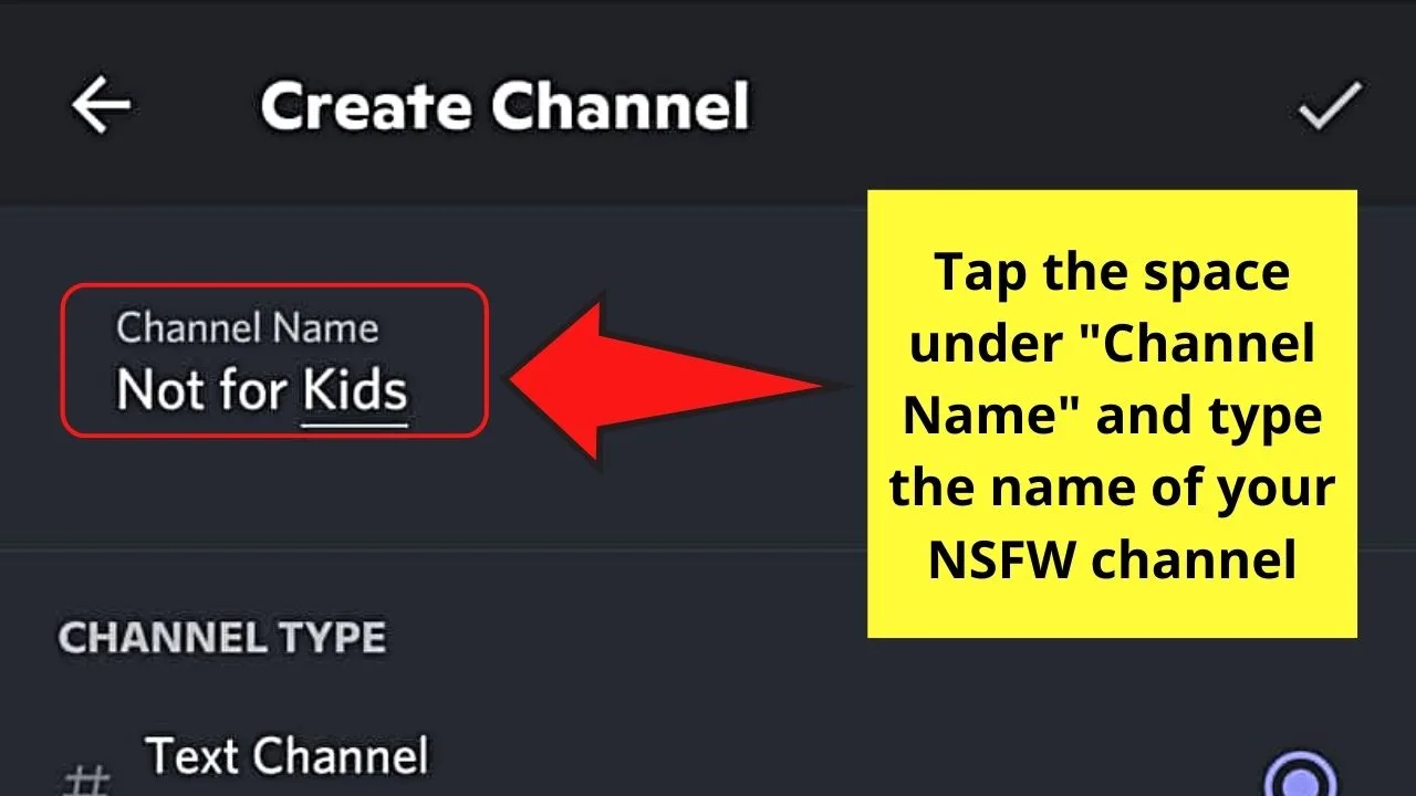 How to Make an NSFW Channel on Discord Mobile Step 4