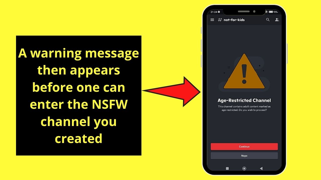 How to Make an NSFW Channel on Discord Mobile Step 9.2