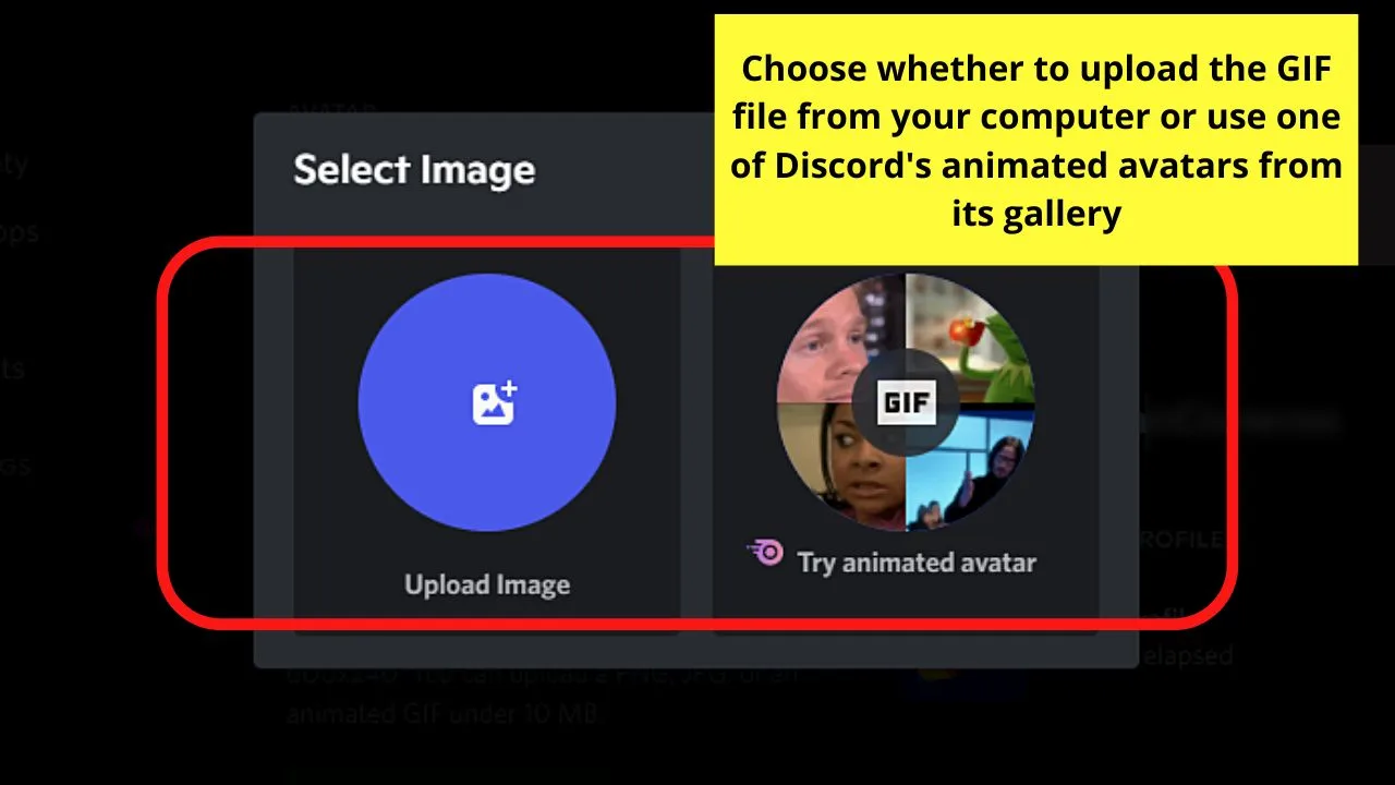 How to Make the Discord Profile Pic a GIF on a Computer Step 5