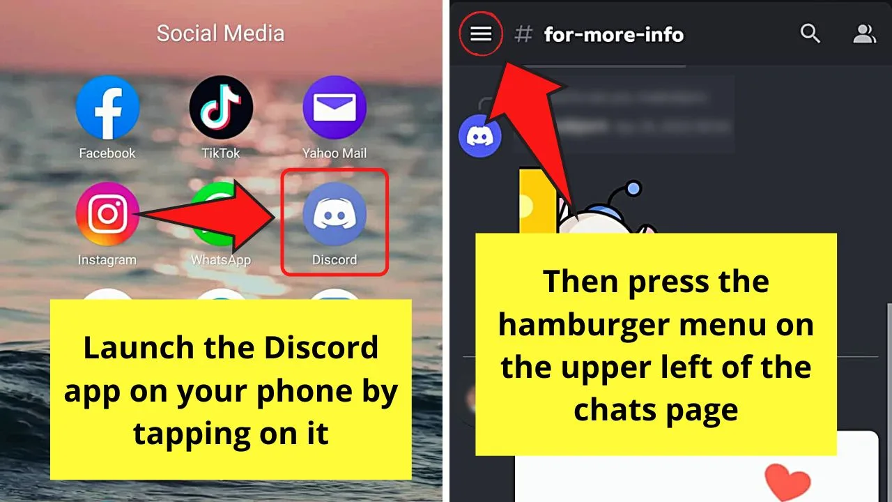 How to Move Discord Channels on Mobile Step 1