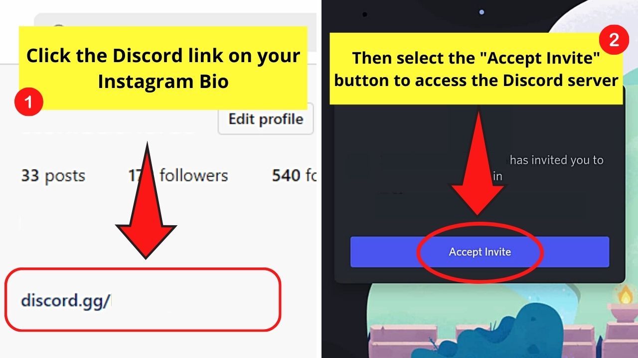 How to Put a Discord Link to your Instagram Bio — PC Version Step 12.3