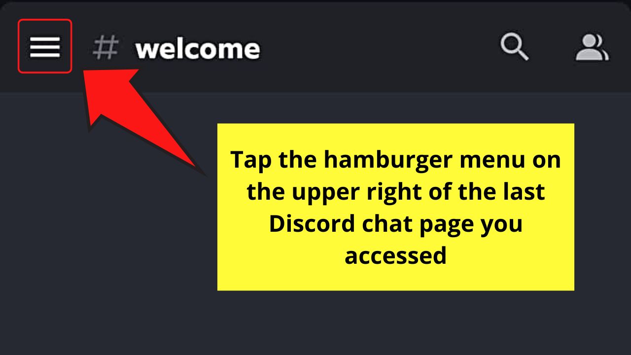 How to See When a Discord Server Got Made on a Mobile Phone Step 1