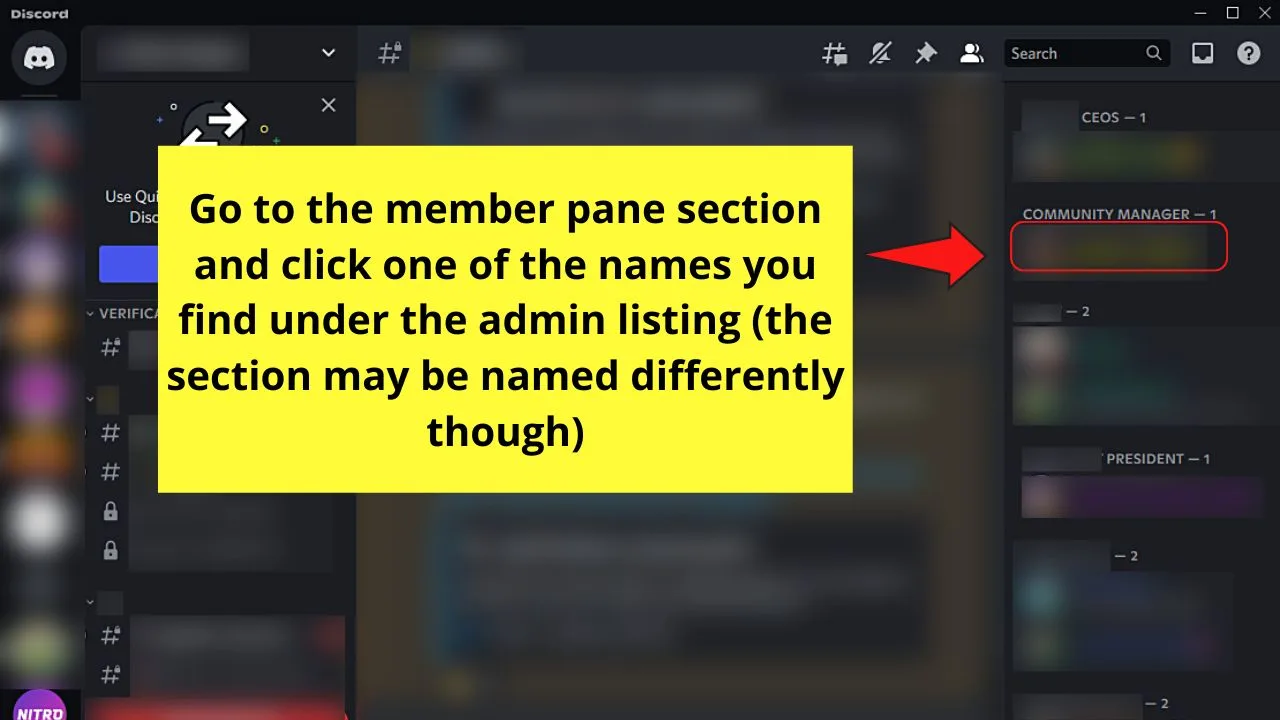 How to See Who Owns a Discord Server by Sending a Direct Message to the Server Admins Step 1.1