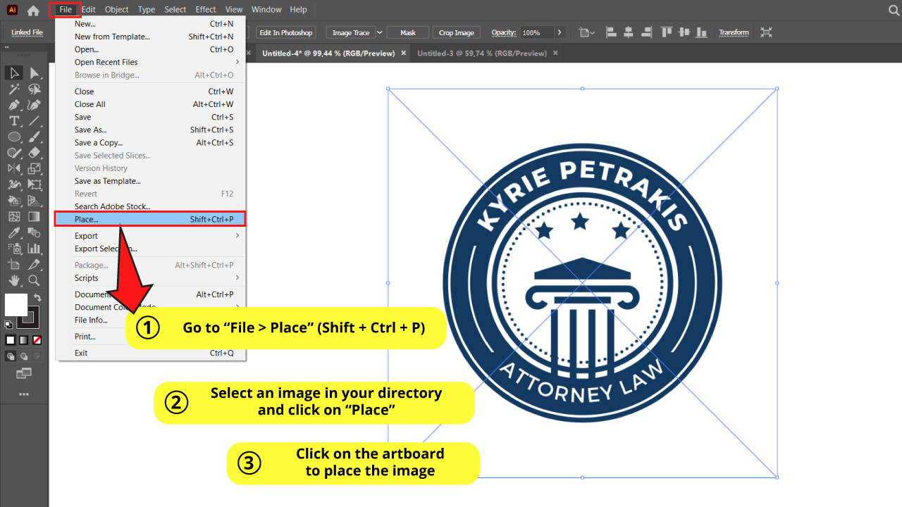 How to Vectorize a Black and White Image Using Live Image Trace in Illustrator Step 1
