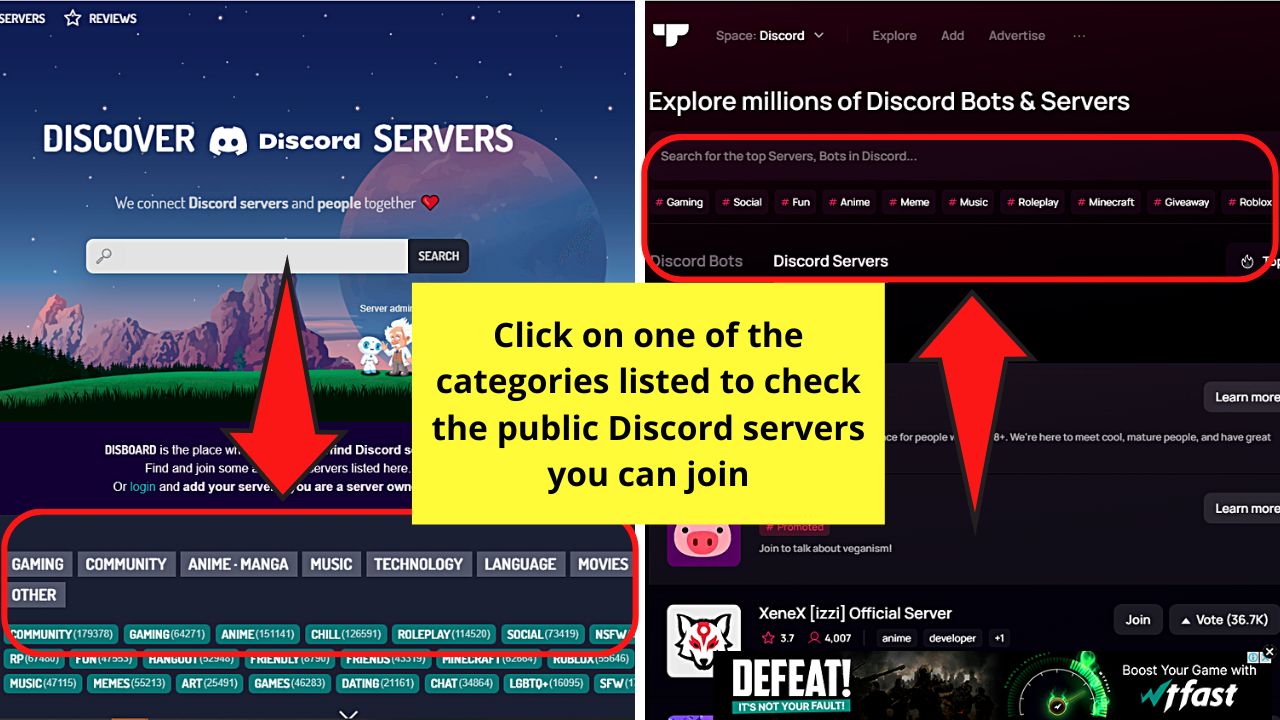 Joining a Discord Server Without an Invite Using Third-Party Websites 1