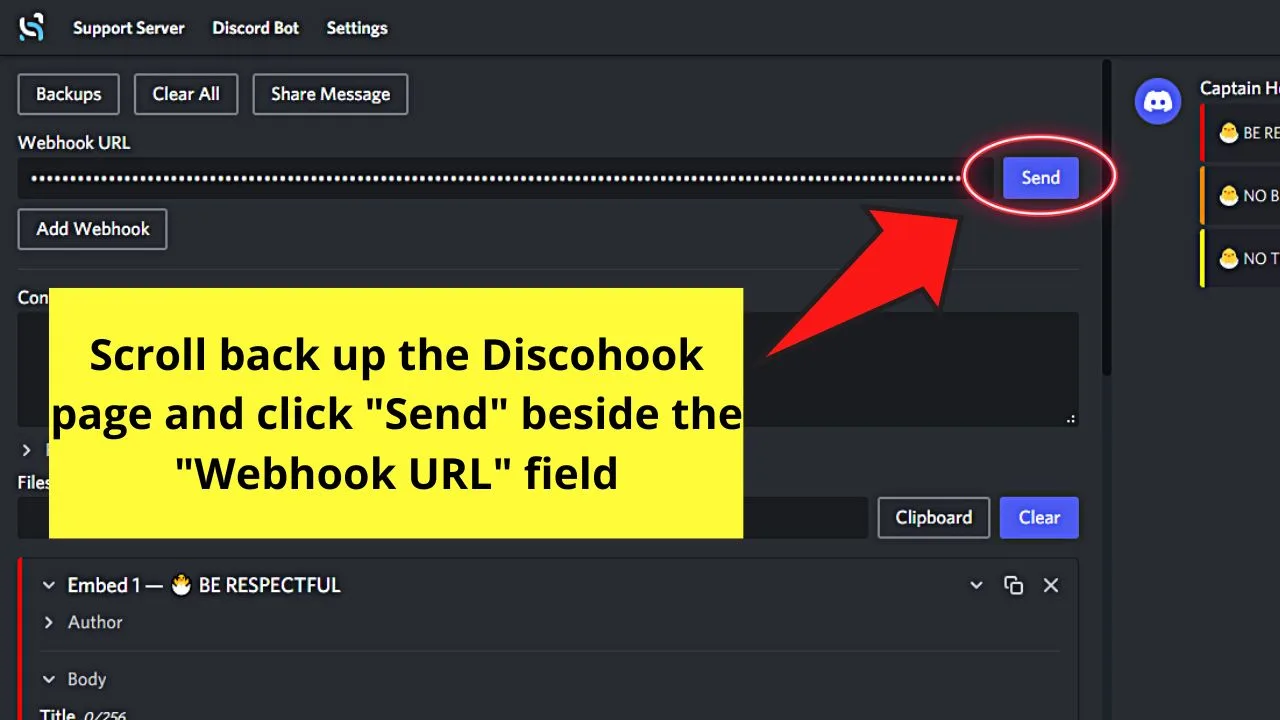Making a Rules Channel in Discord by Linking Webhooks Step 15