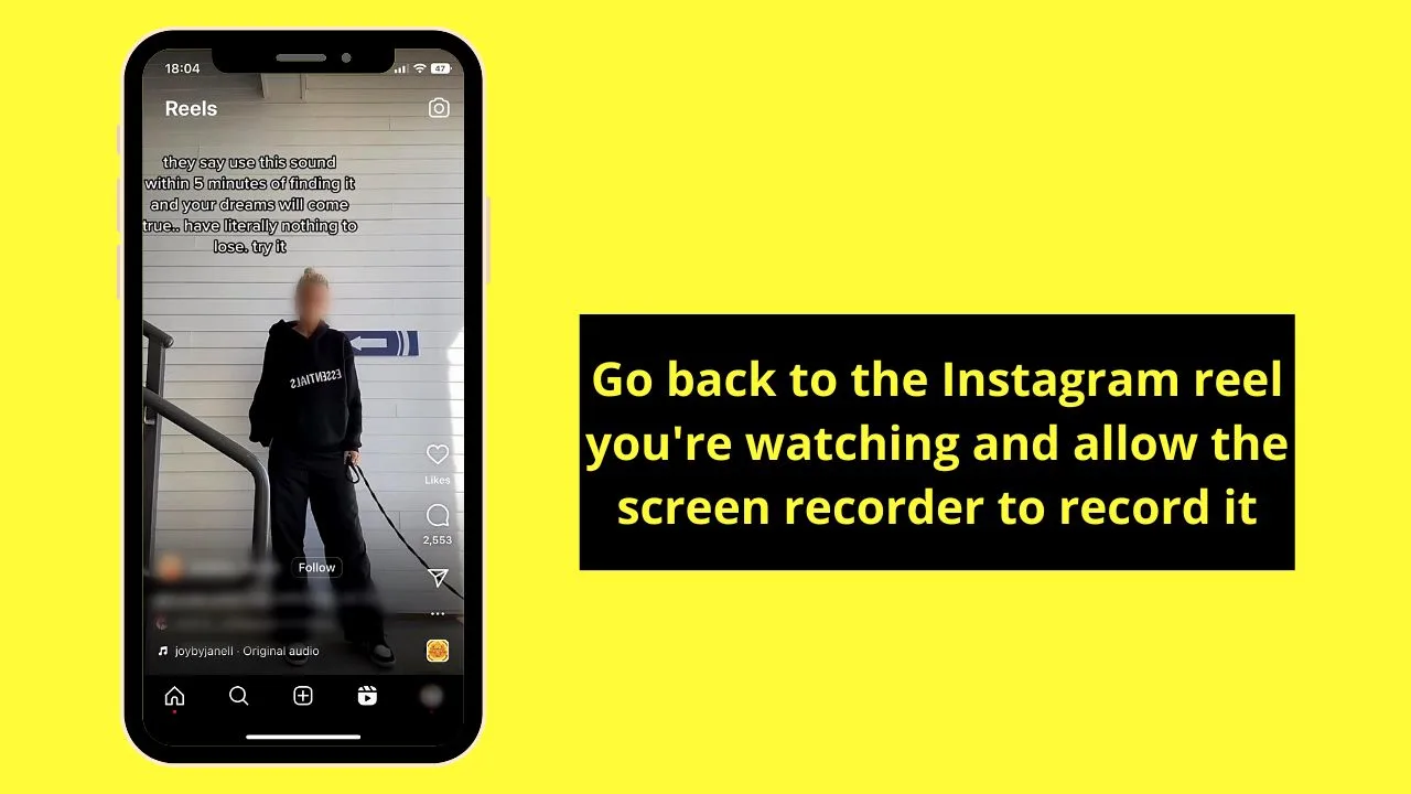 Fast Forward an Instagram Reel by Screen Recording (iPhone) Step 3