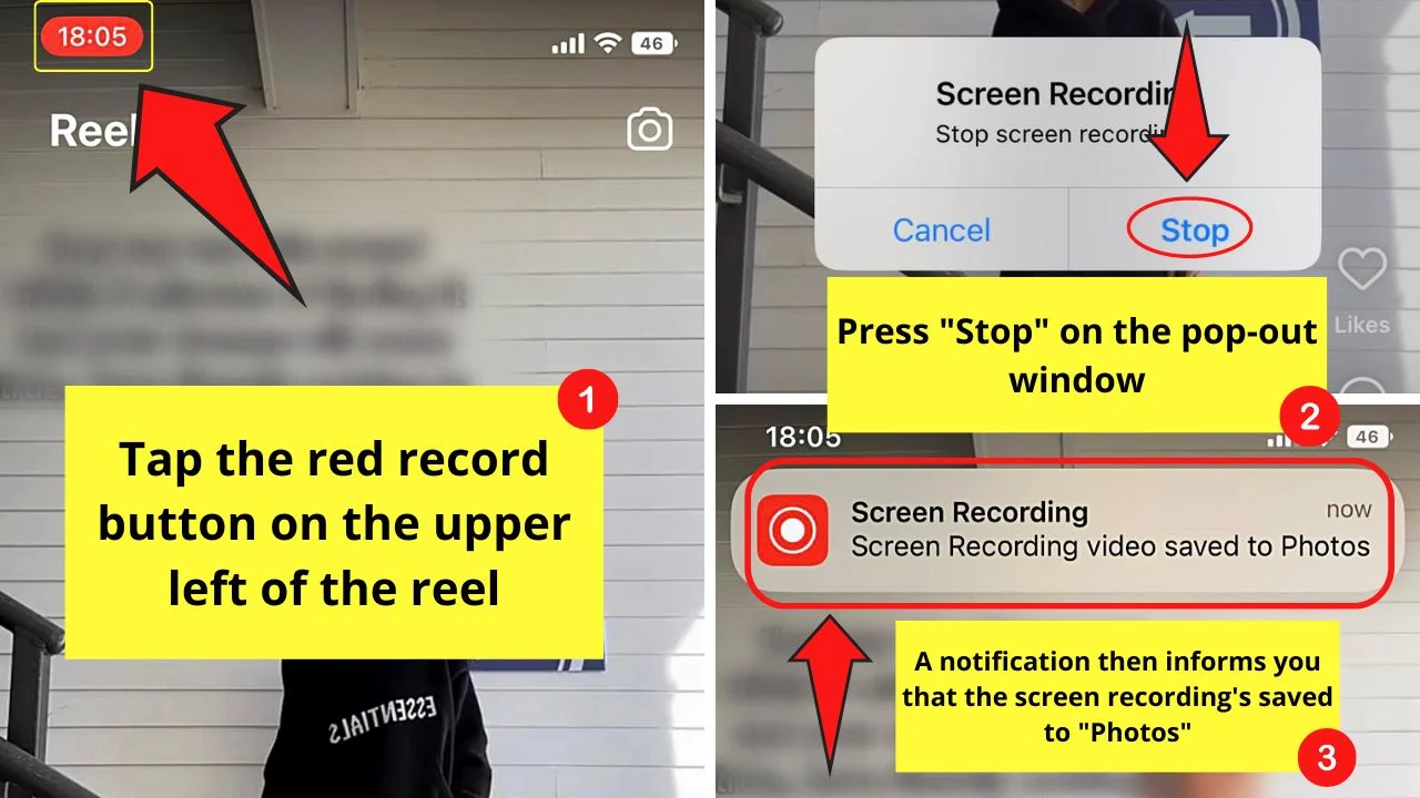 Fast Forward an Instagram Reel by Screen Recording (iPhone) Step 4