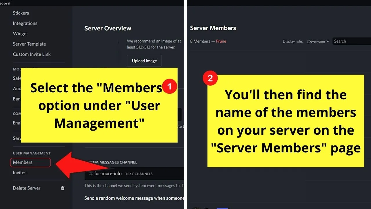 Hiding Offline Members by Checking Member Count on Discord Mobile (Desktop) Step 3