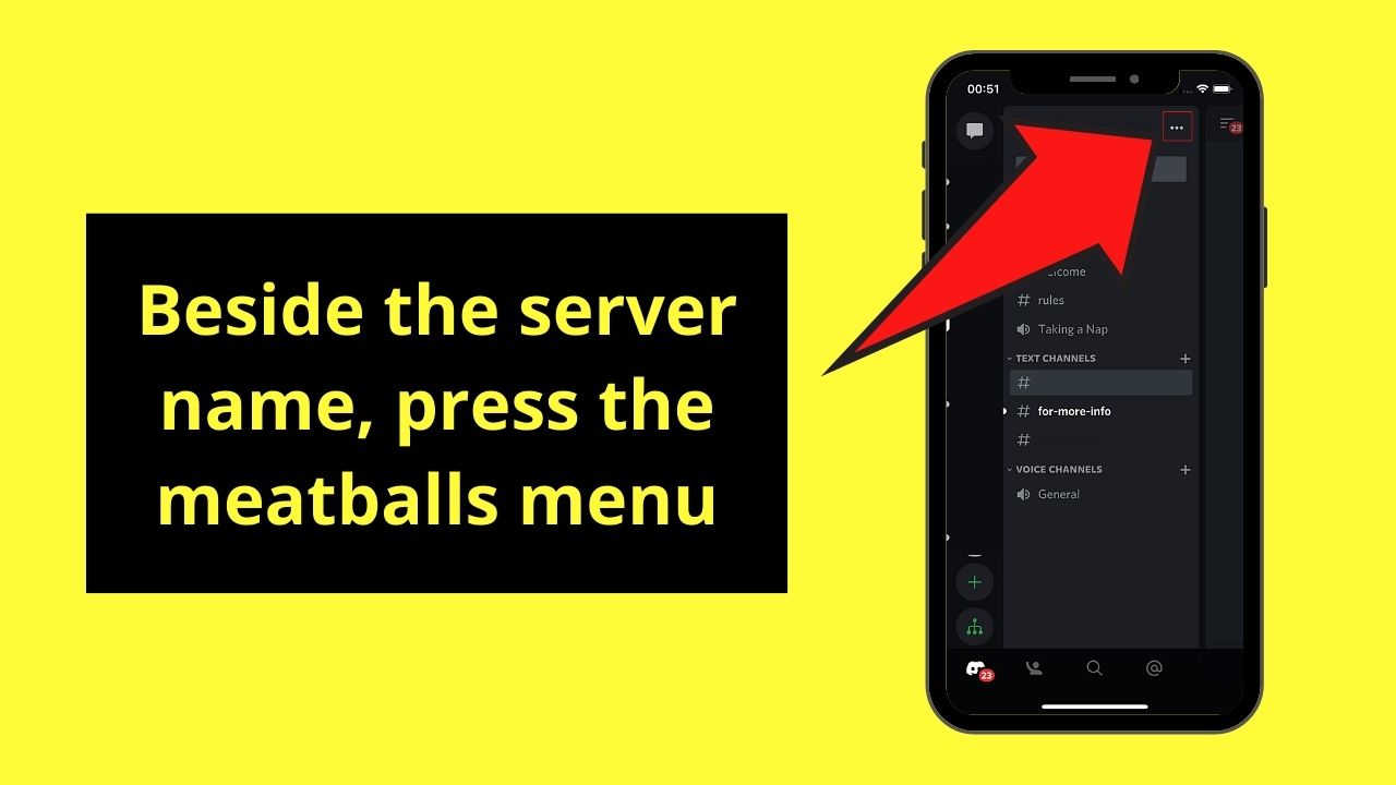 Hiding Offline Members by Checking Member Count on Discord Mobile (iOS) Step 3