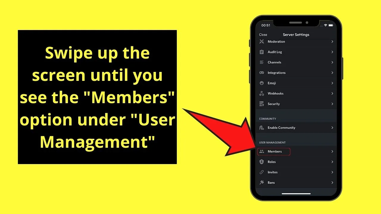 Hiding Offline Members by Checking Member Count on Discord Mobile (iOS) Step 5