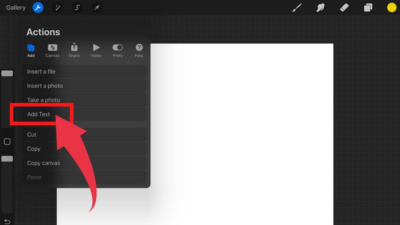 How to Add Text in Procreate Step 3