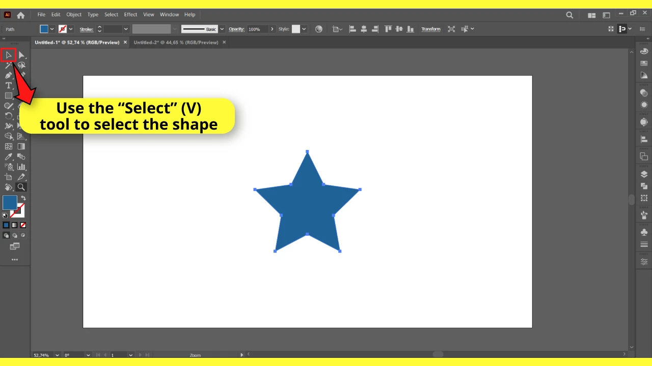 How to Add a Border Around a Shape in Illustrator Step 1