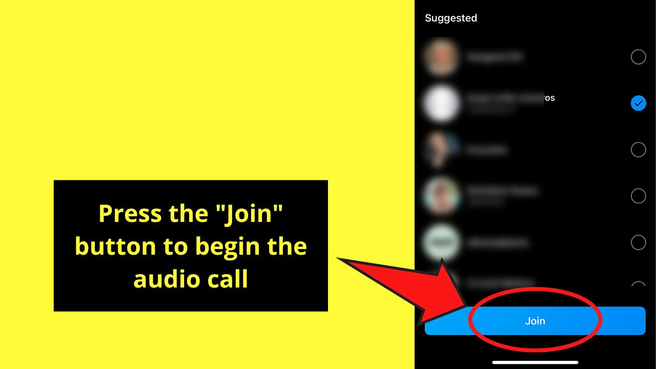 How to Audio Call on Instagram by Accessing the Calls Section Step 5