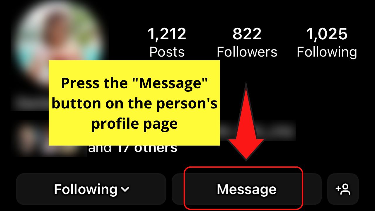 How to Audio Call on Instagram by Visiting a Person's Profile Page Step 4
