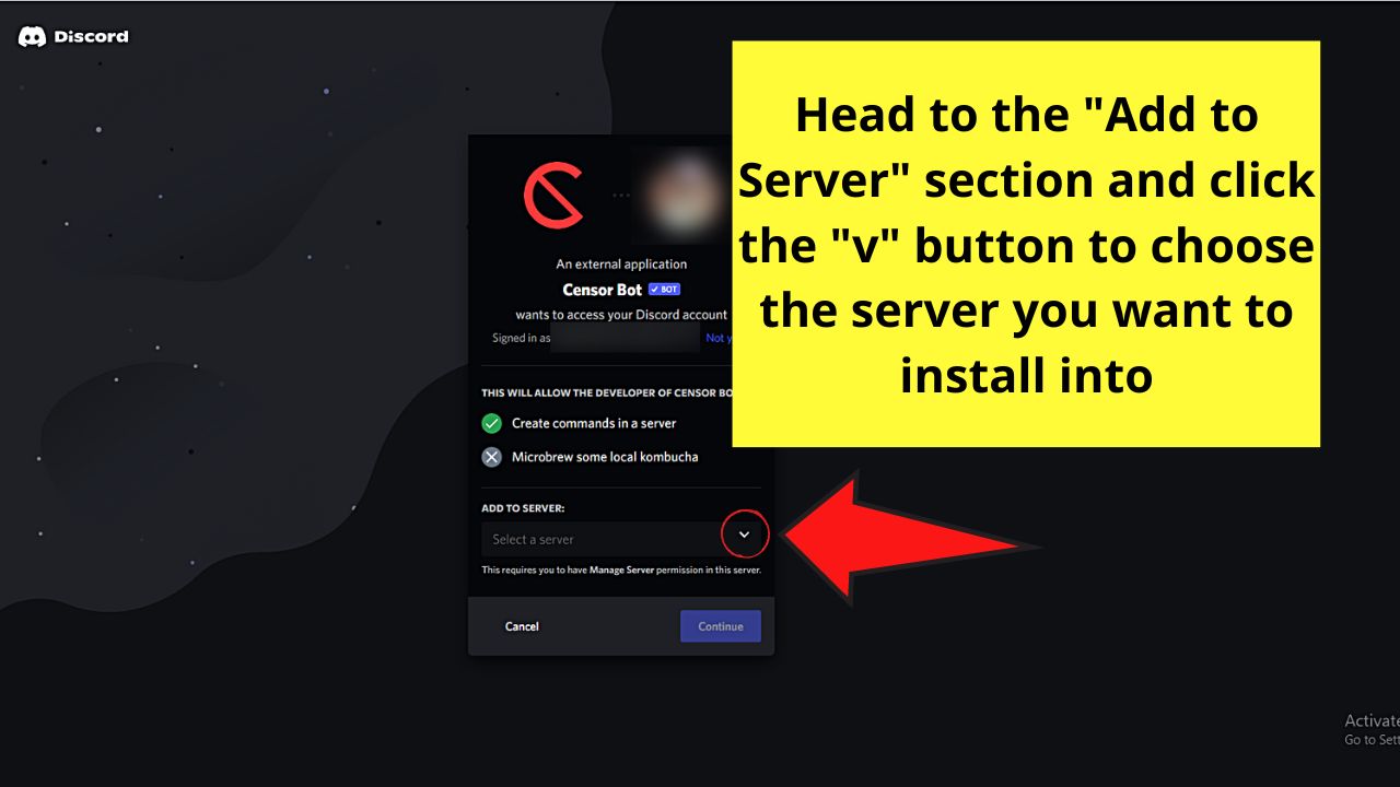 How to Ban Words on Discord by Installing the Censor Bot Step 11