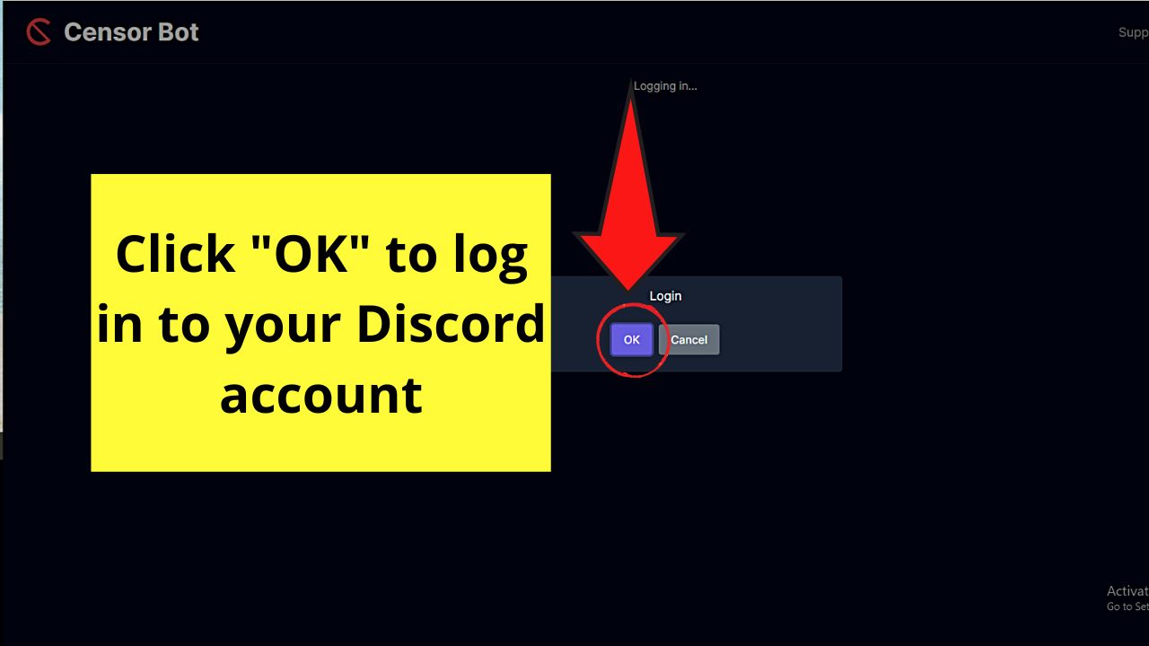 How to Ban Words on Discord by Installing the Censor Bot Step 4