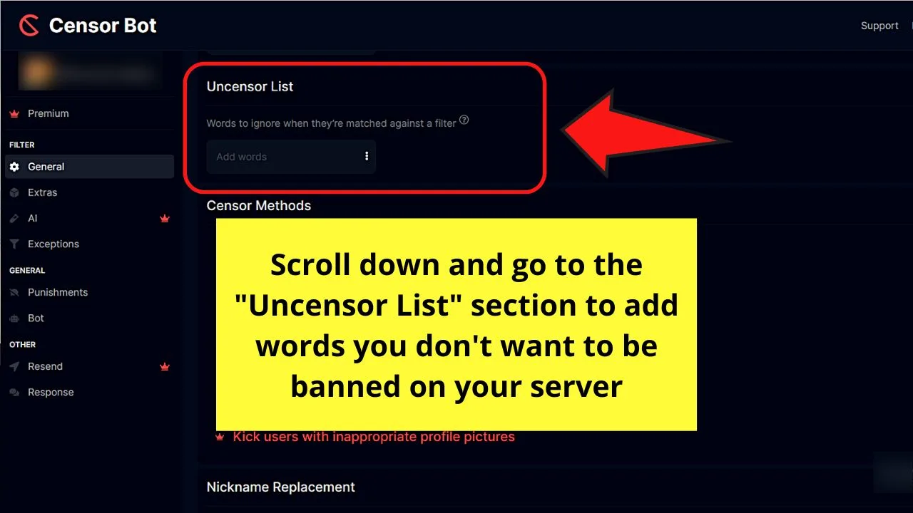How to Ban Words on Discord by Installing the Censor Bot Step 7