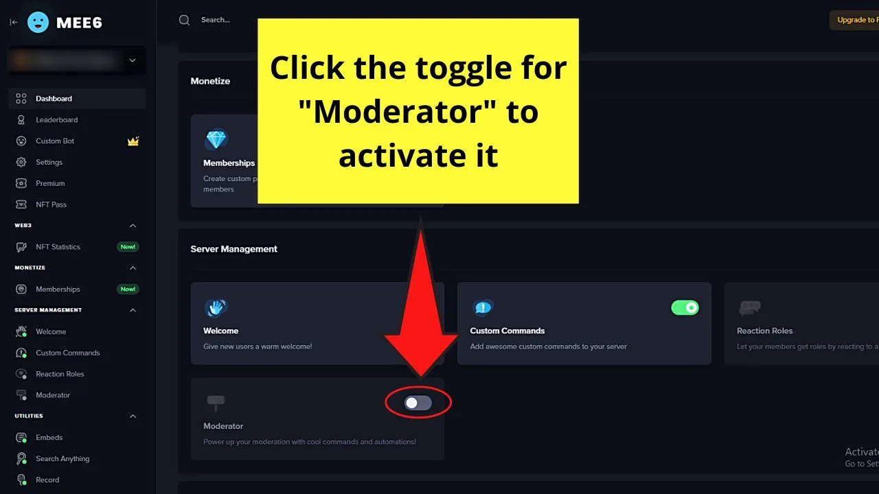 How to Ban Words on Discord by Installing the MEE6 Bot Step 5