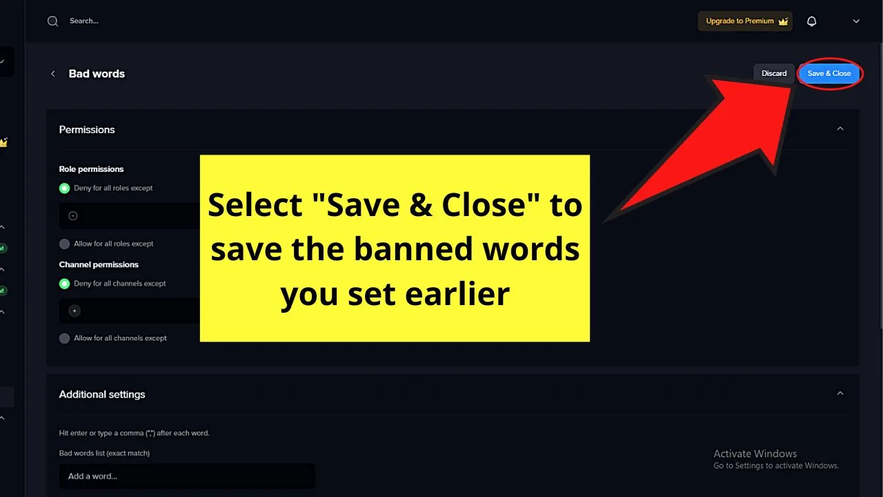 How to Ban Words on Discord by Installing the MEE6 Bot Step 9