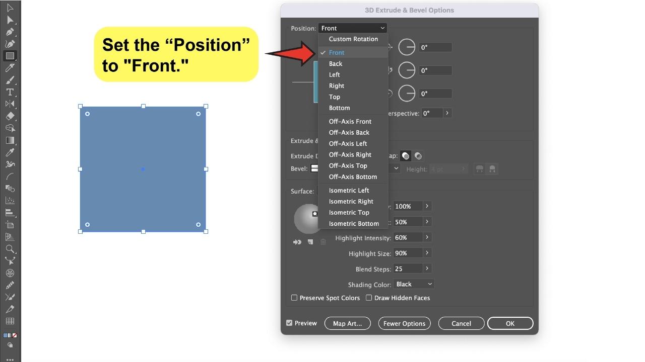 How to Bevel and Emboss in Illustrator Step 3