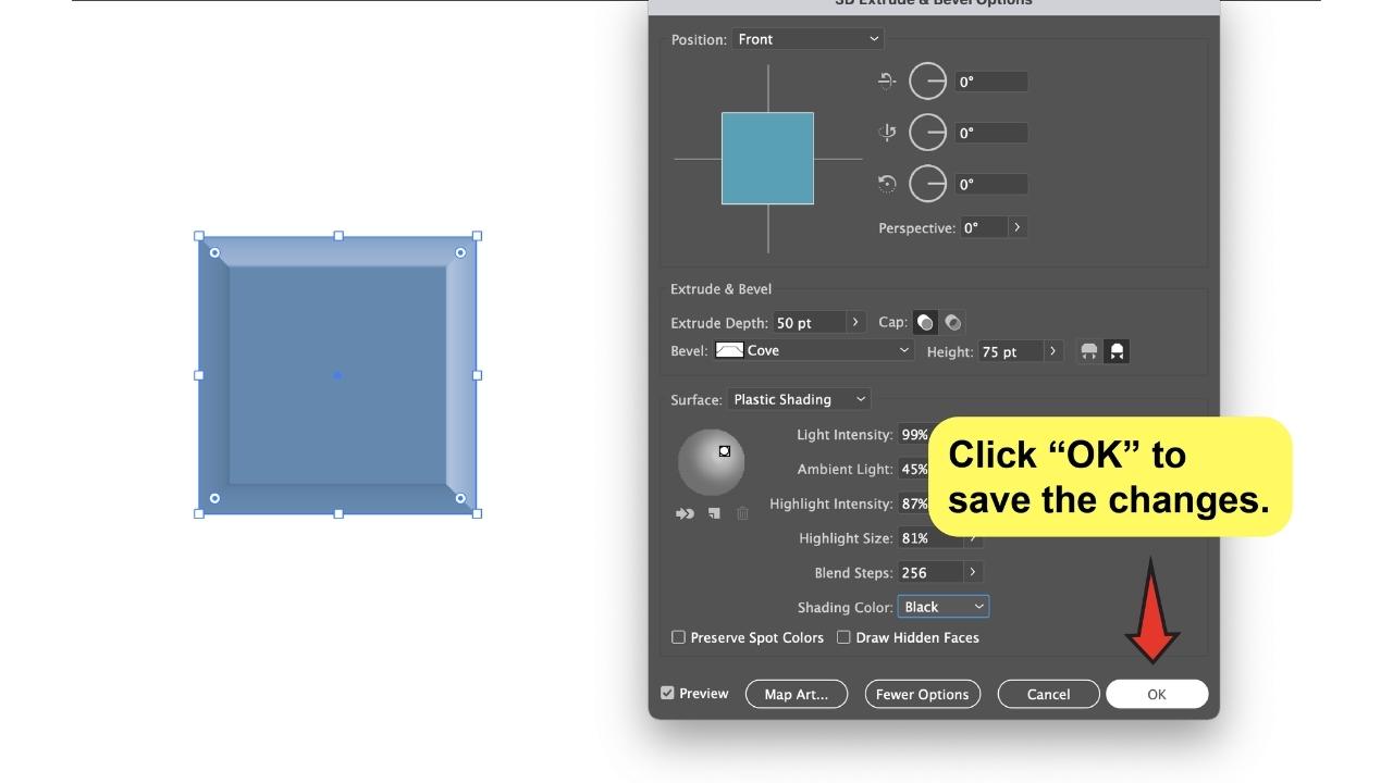 How to Bevel and Emboss in Illustrator Step 5d