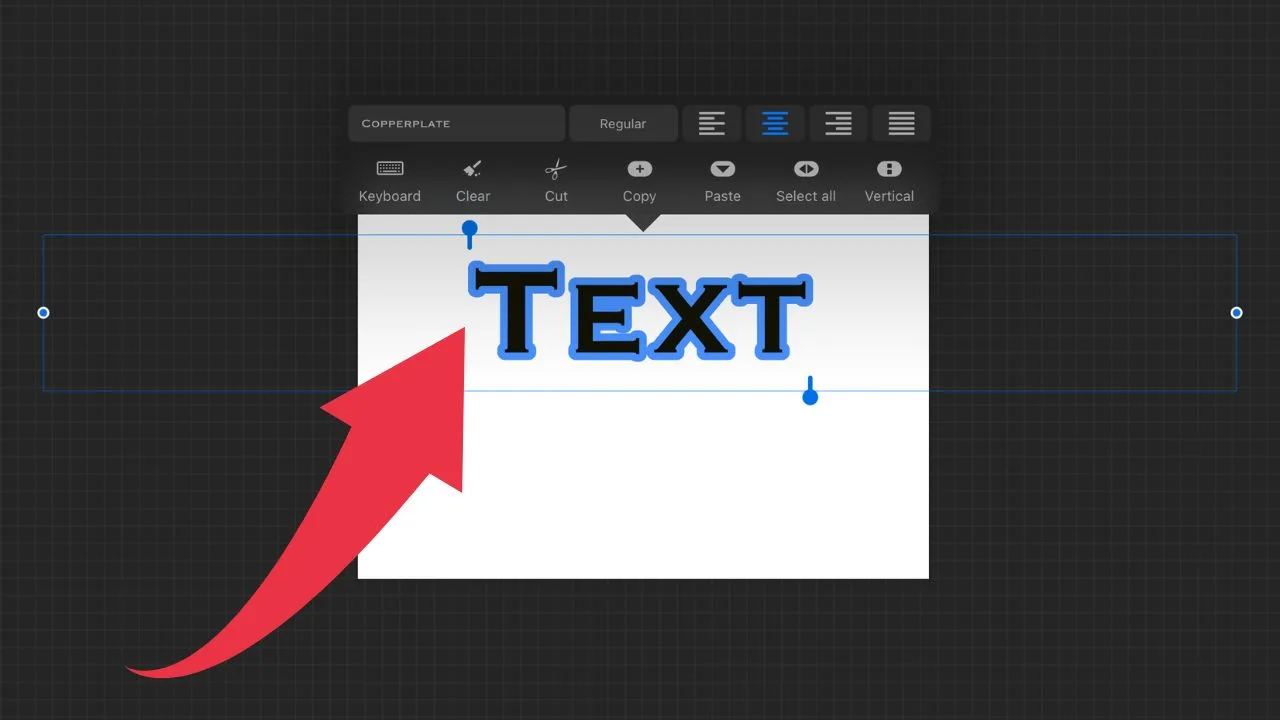 How to Change the Text Font in Procreate Step 1