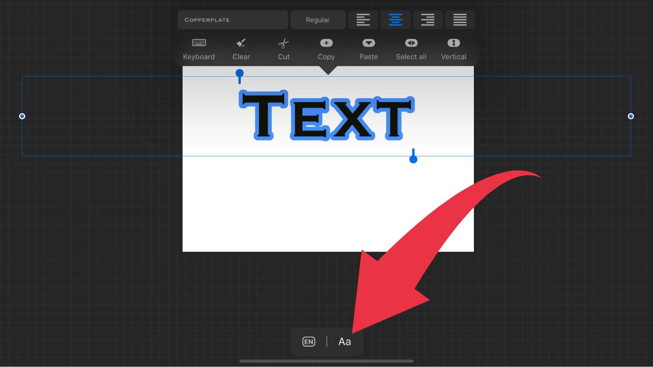 How to Change the Text Font in Procreate Step 2