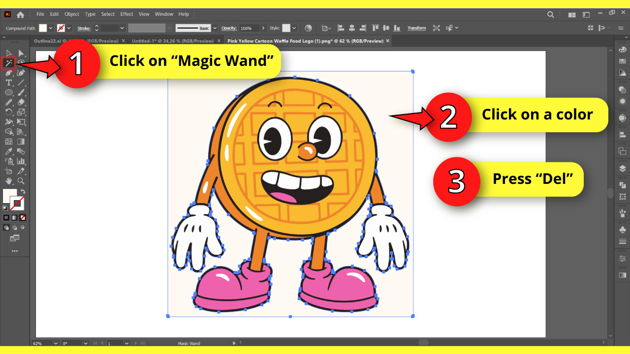 How to Convert an Image to Outlines in Illustrator Step 3
