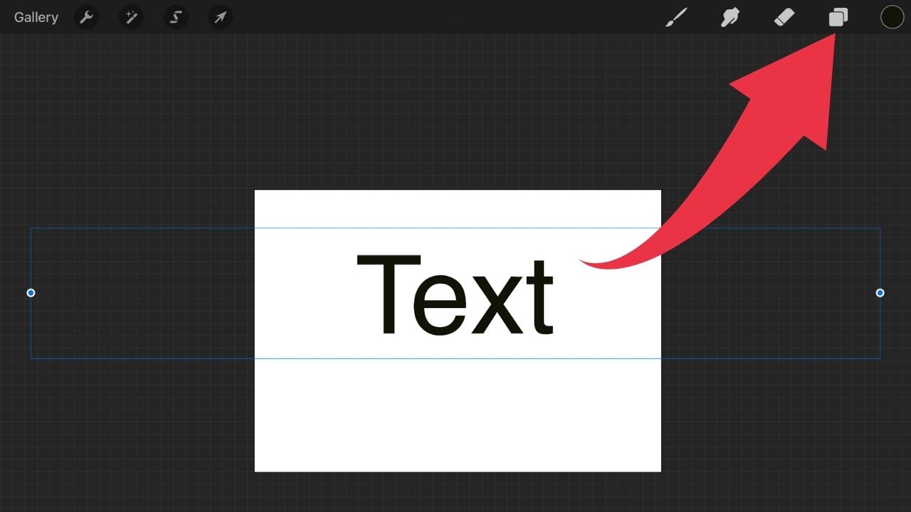 How to Delete Text in Procreate Step 1