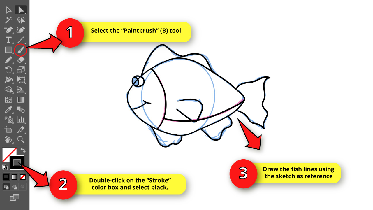 How to Draw a Fish in Illustrator Step 11