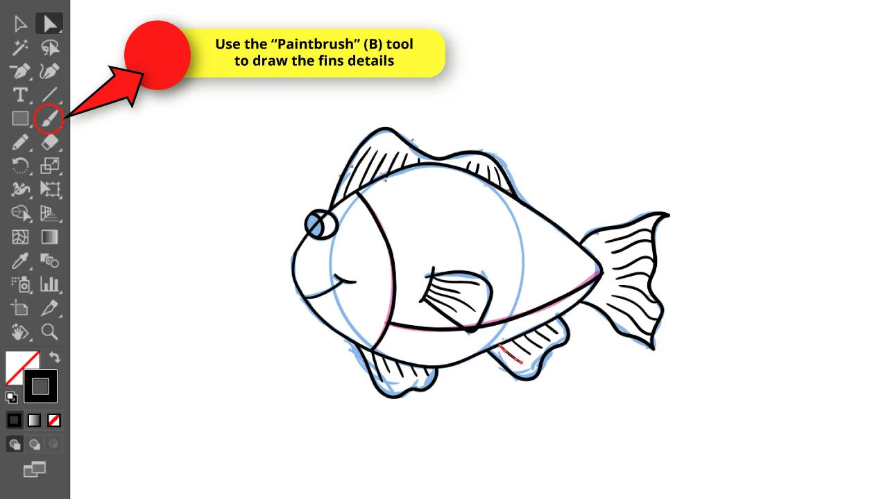 How to Draw a Fish in Illustrator Step 12