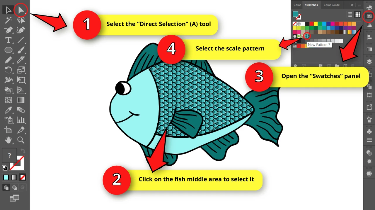 How to Draw a Fish in Illustrator Step 22