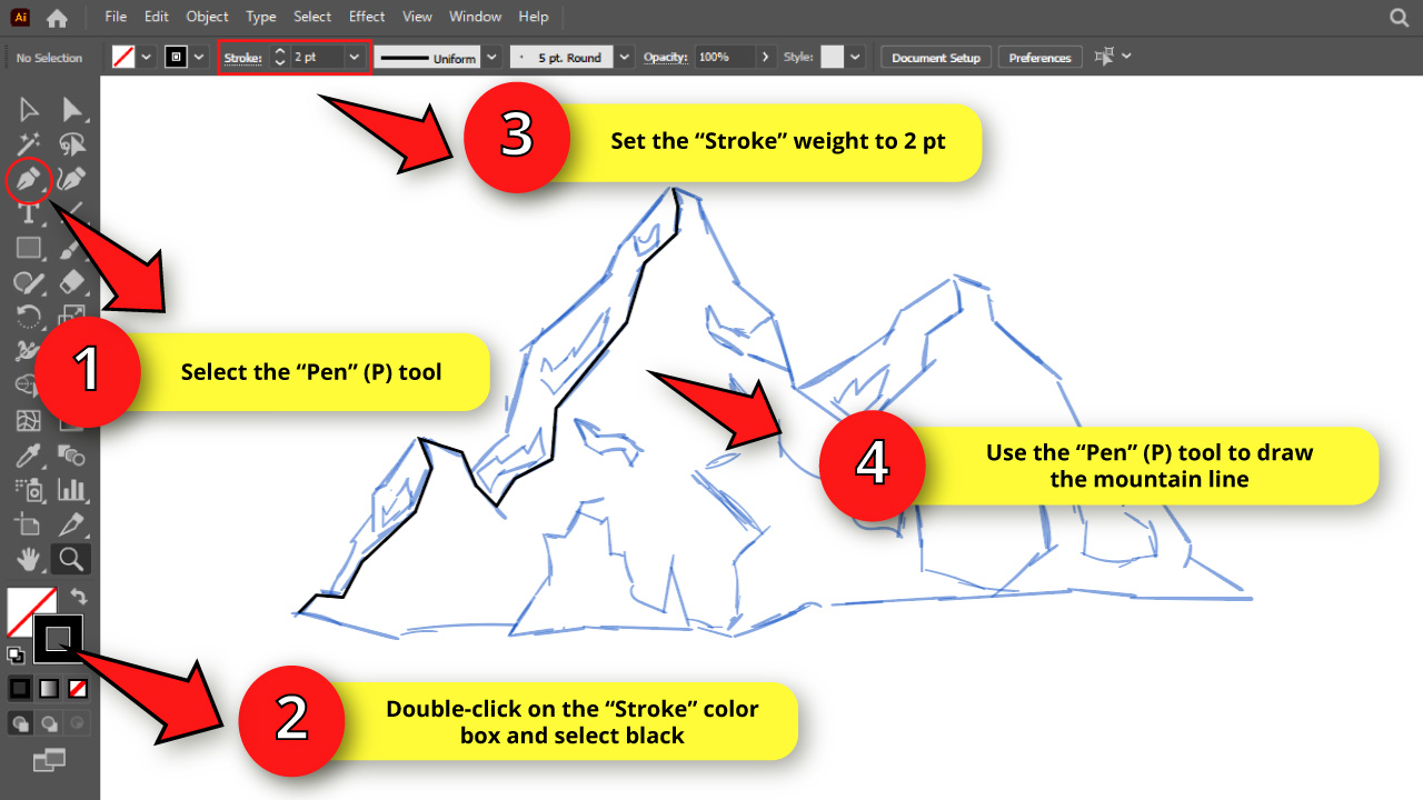 How-to-Draw-a-Mountain-in-Illustrator-Step-14