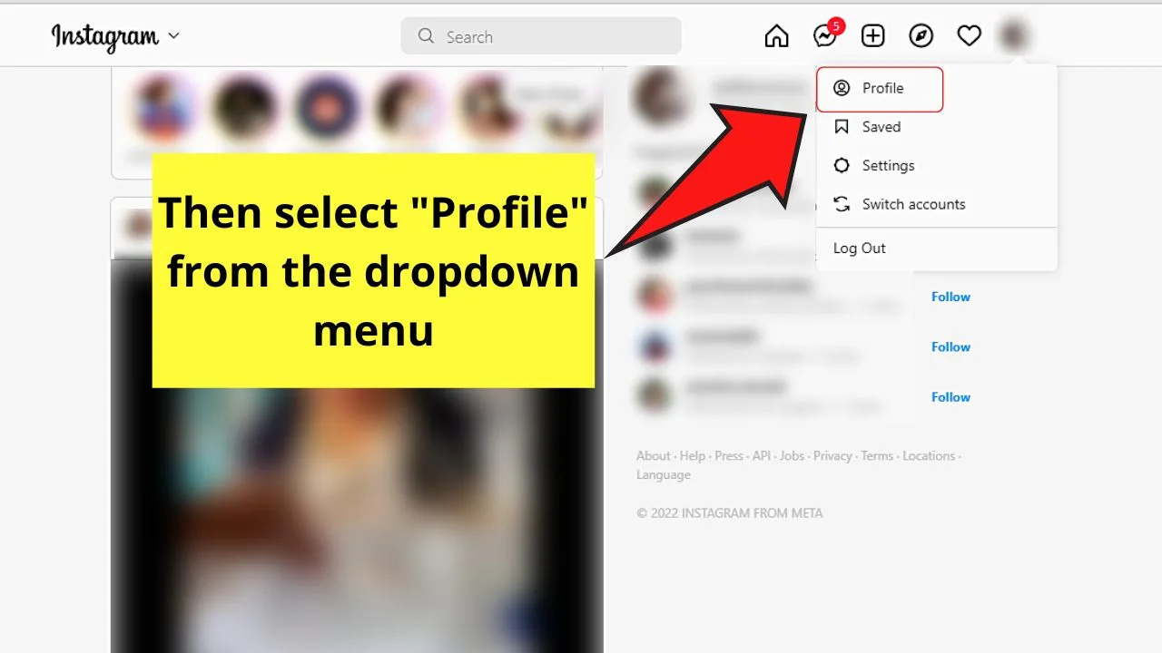 How to Find Mentions on Instagram by Checking Tagged Posts (Computer) Step 2
